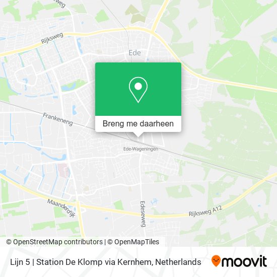 Lijn 5 | Station De Klomp via Kernhem kaart