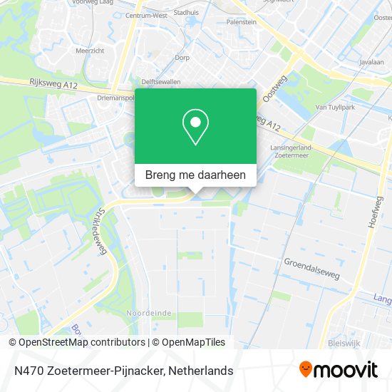 N470 Zoetermeer-Pijnacker kaart