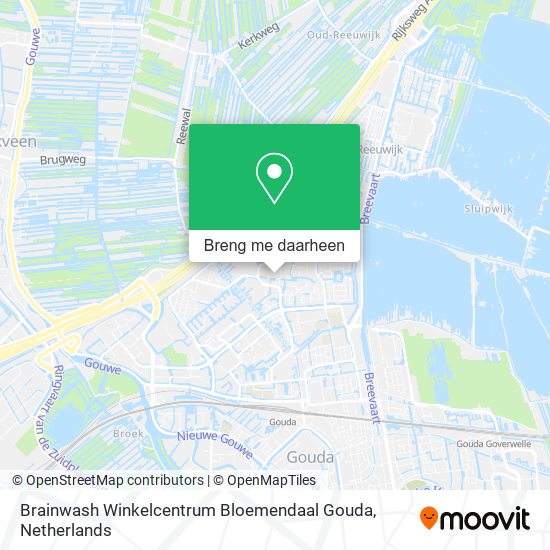 Brainwash Winkelcentrum Bloemendaal Gouda kaart