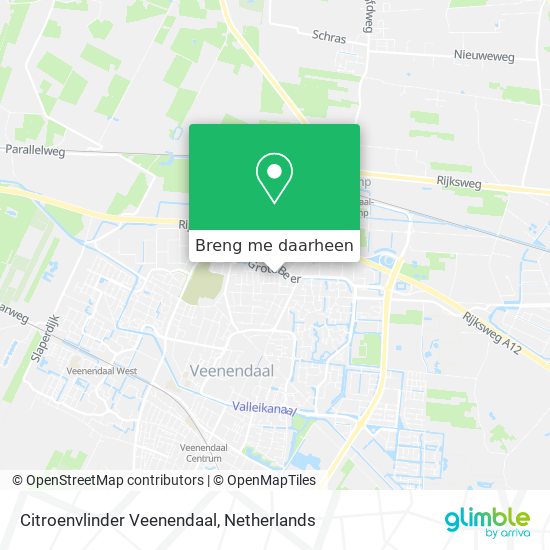 Citroenvlinder Veenendaal kaart