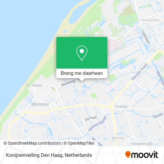 Konijnenveiling Den Haag kaart