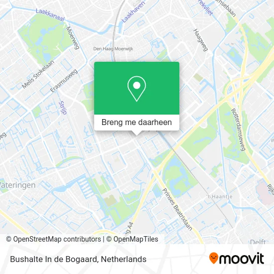 Bushalte In de Bogaard kaart