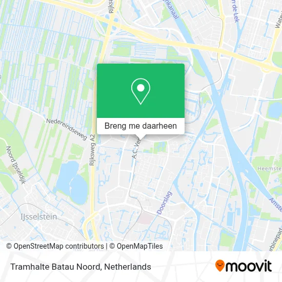 Tramhalte Batau Noord kaart