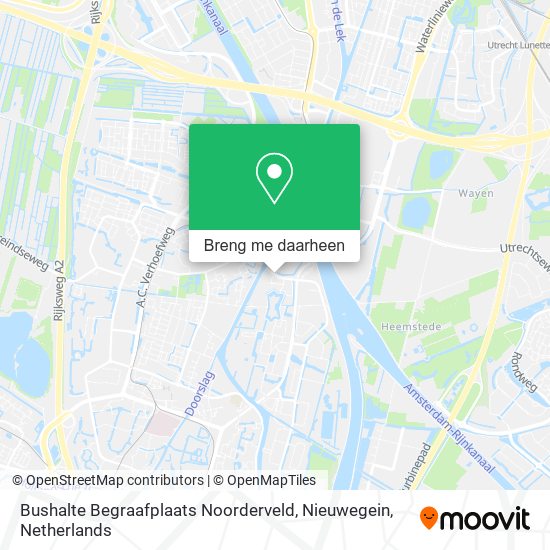 Bushalte Begraafplaats Noorderveld, Nieuwegein kaart