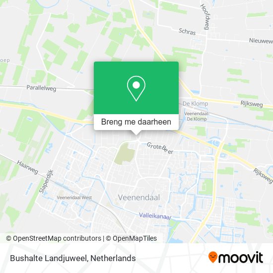 Bushalte Landjuweel kaart