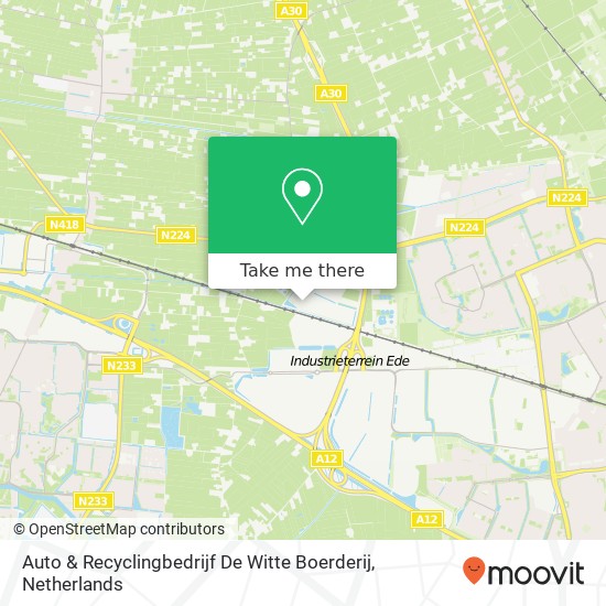 Auto & Recyclingbedrijf De Witte Boerderij kaart
