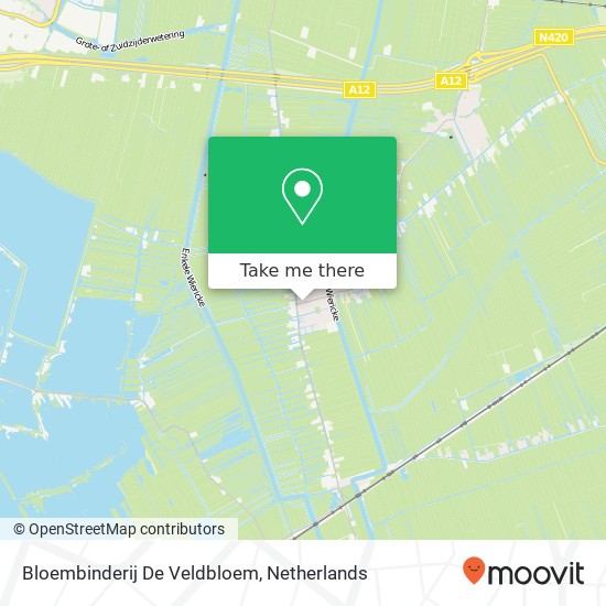 Bloembinderij De Veldbloem kaart