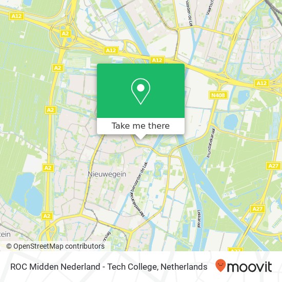 ROC Midden Nederland - Tech College kaart