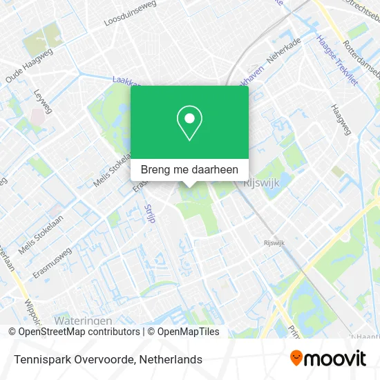 Tennispark Overvoorde kaart