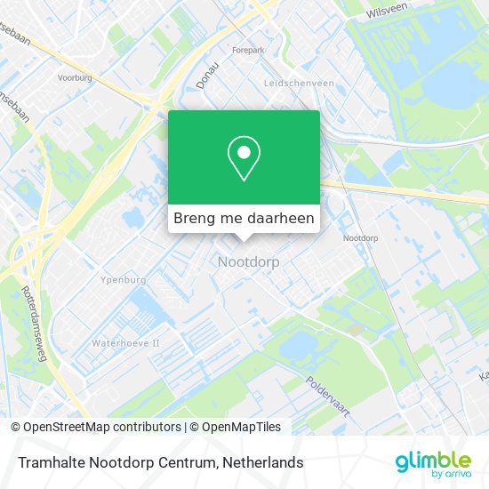 Tramhalte Nootdorp Centrum kaart