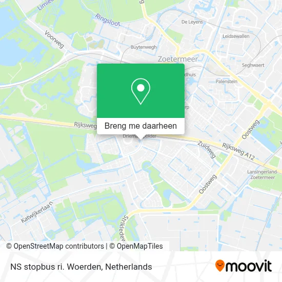 NS stopbus ri. Woerden kaart