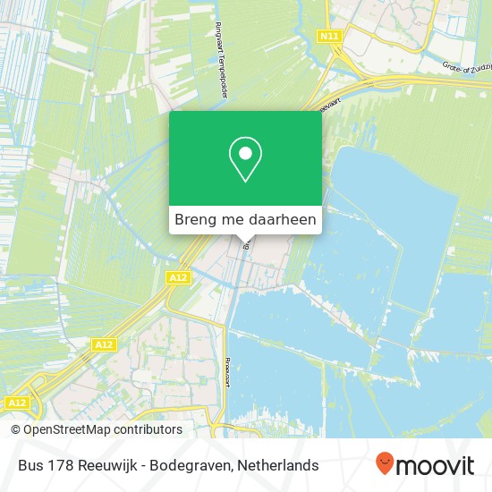 Bus 178 Reeuwijk - Bodegraven kaart
