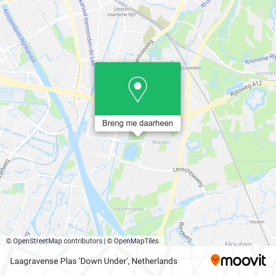 Laagravense Plas 'Down Under' kaart