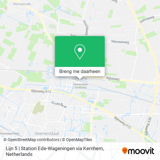 Lijn 5 | Station Ede-Wageningen via Kernhem kaart