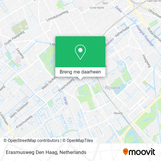 Erasmusweg Den Haag kaart