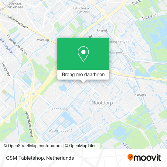 GSM Tabletshop kaart