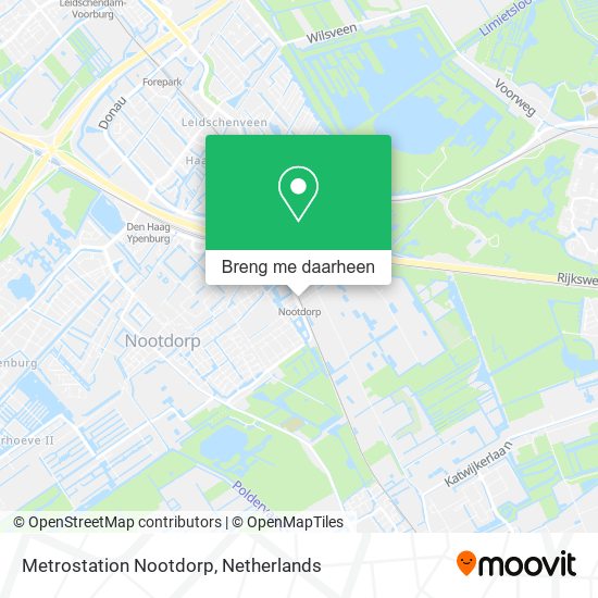 Metrostation Nootdorp kaart