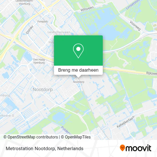 Metrostation Nootdorp kaart