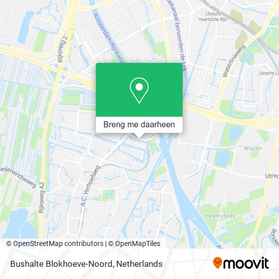 Bushalte Blokhoeve-Noord kaart