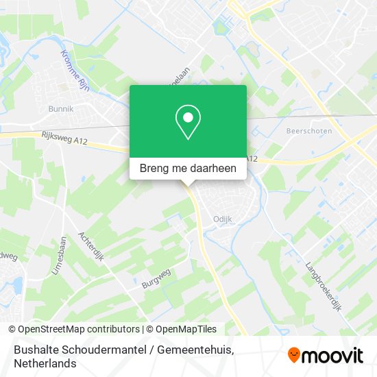 Bushalte Schoudermantel / Gemeentehuis kaart