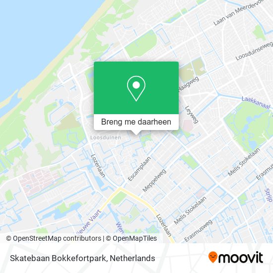 Skatebaan Bokkefortpark kaart
