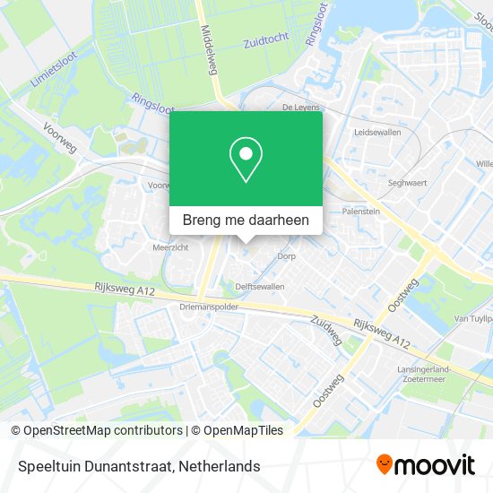 Speeltuin Dunantstraat kaart