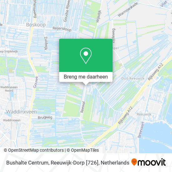 Bushalte Centrum, Reeuwijk-Dorp [726] kaart