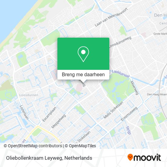 Oliebollenkraam Leyweg kaart