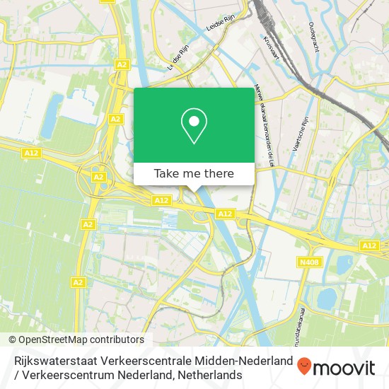 Rijkswaterstaat Verkeerscentrale Midden-Nederland / Verkeerscentrum Nederland kaart