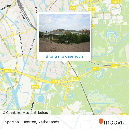 Sporthal Lunetten kaart