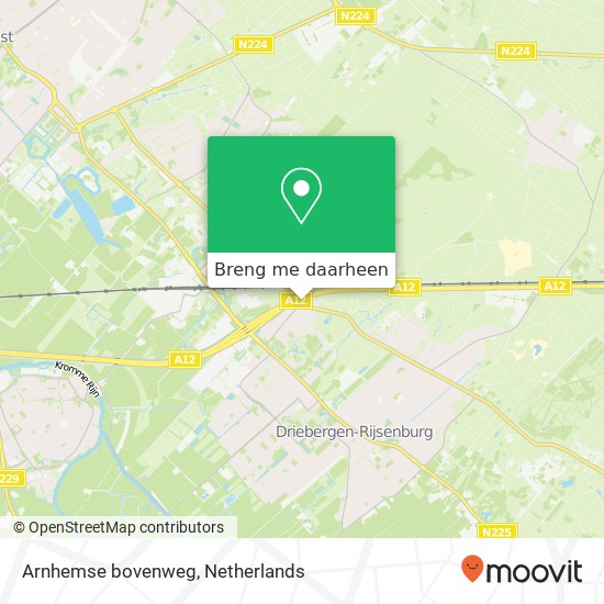 Arnhemse bovenweg kaart