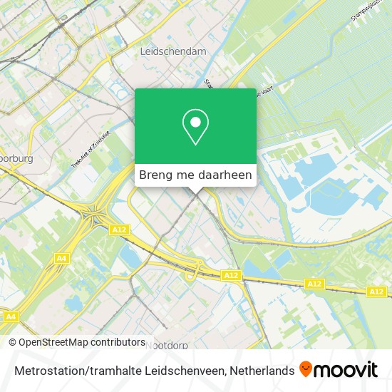 Metrostation / tramhalte Leidschenveen kaart