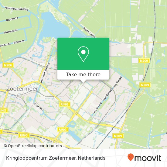 Kringloopcentrum Zoetermeer kaart