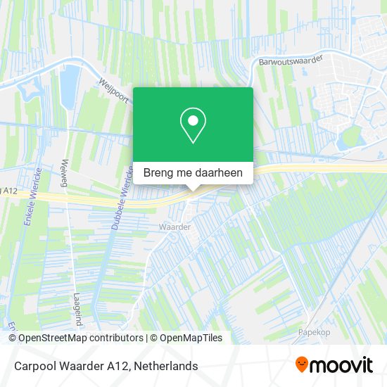 Carpool Waarder A12 kaart