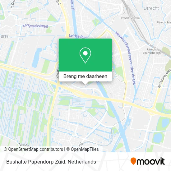 Bushalte Papendorp Zuid kaart
