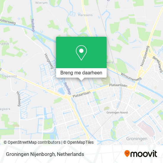 Groningen Nijenborgh kaart