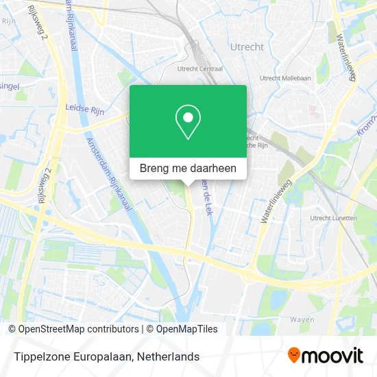 Tippelzone Europalaan kaart