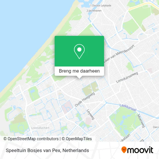 Speeltuin Bosjes van Pex kaart
