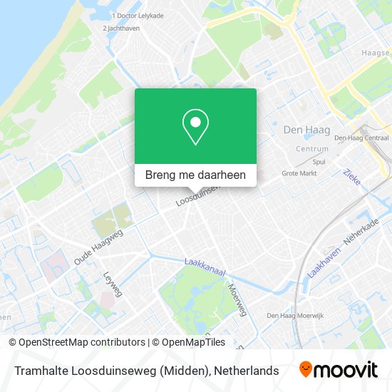 Tramhalte Loosduinseweg (Midden) kaart