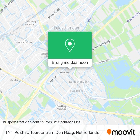 TNT Post sorteercentrum Den Haag kaart