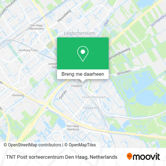 TNT Post sorteercentrum Den Haag kaart