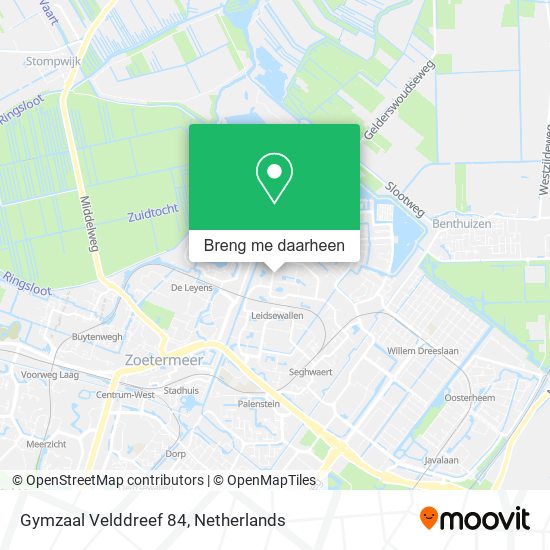 Gymzaal Velddreef 84 kaart