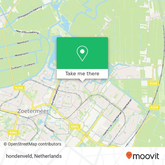 hondenveld kaart