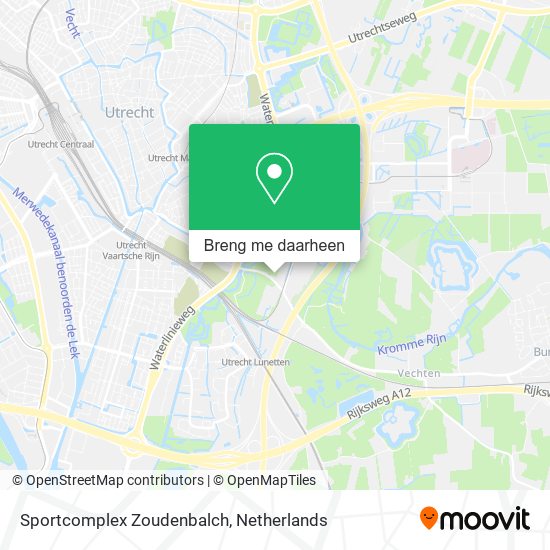 Sportcomplex Zoudenbalch kaart