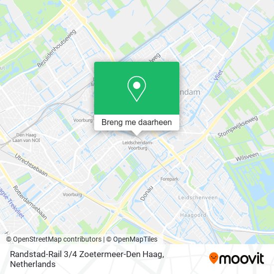 Randstad-Rail 3 / 4 Zoetermeer-Den Haag kaart
