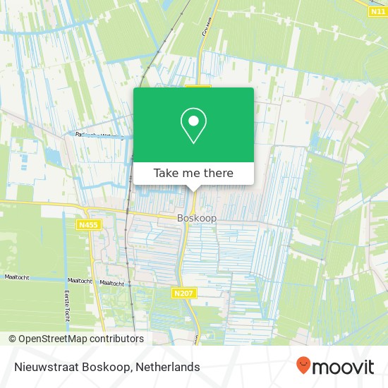 Nieuwstraat Boskoop kaart