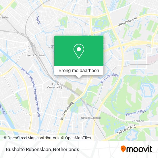 Bushalte Rubenslaan kaart