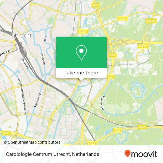 Cardiologie Centrum Utrecht kaart