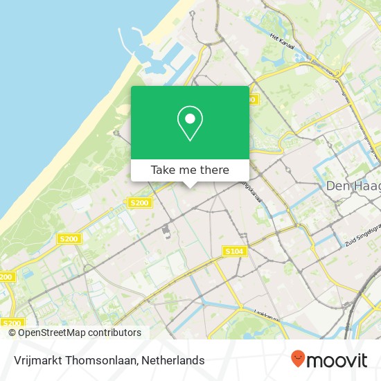 Vrijmarkt Thomsonlaan kaart