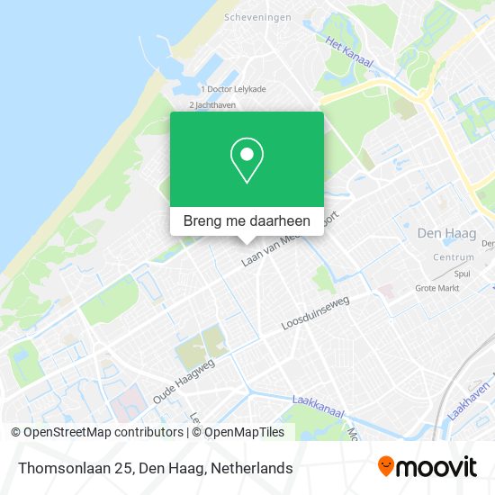 Thomsonlaan 25, Den Haag kaart